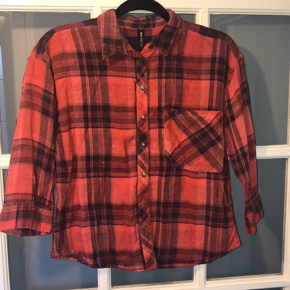 Collard plaid button down - Picture 5 of 6